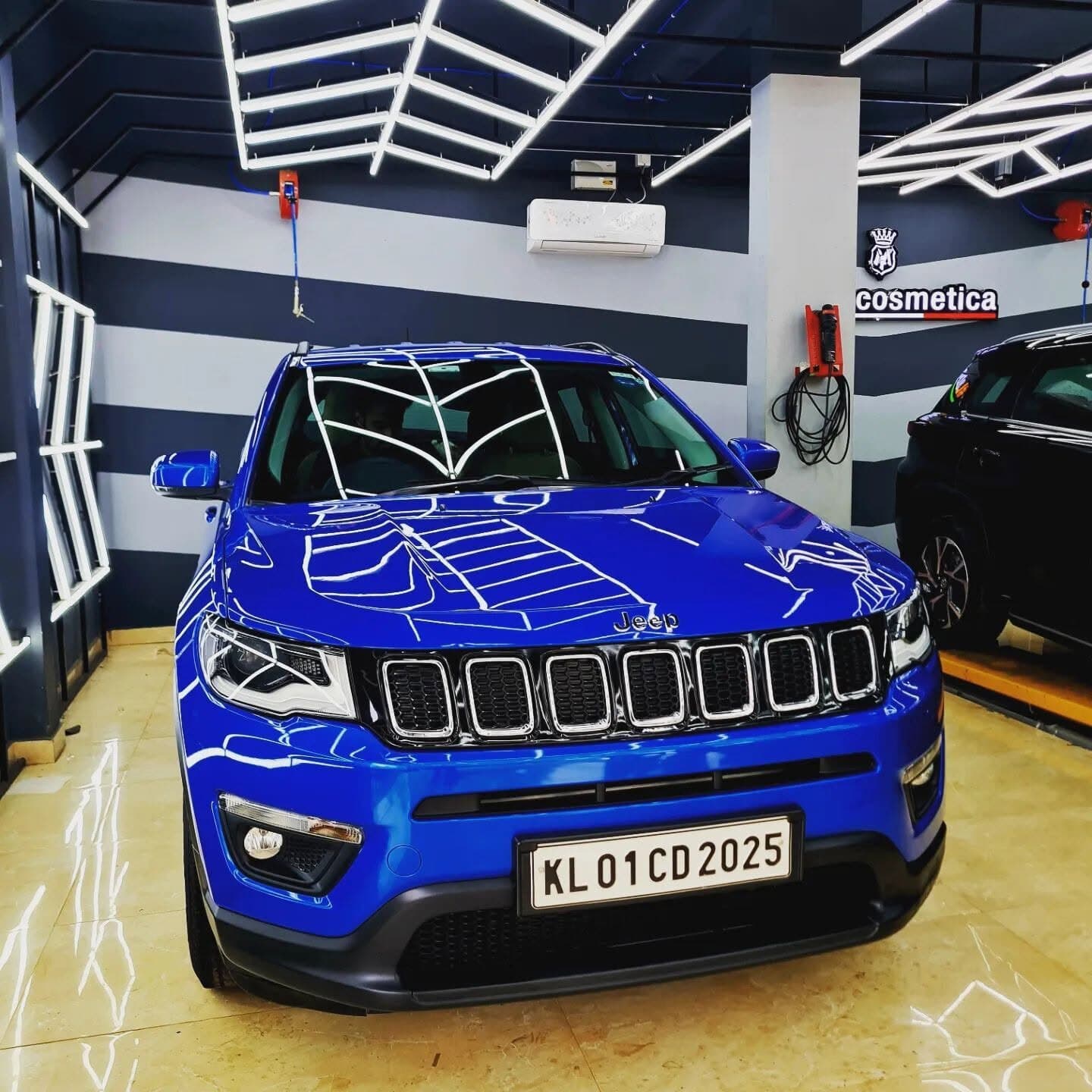 Jeep Compass in the detailing bay