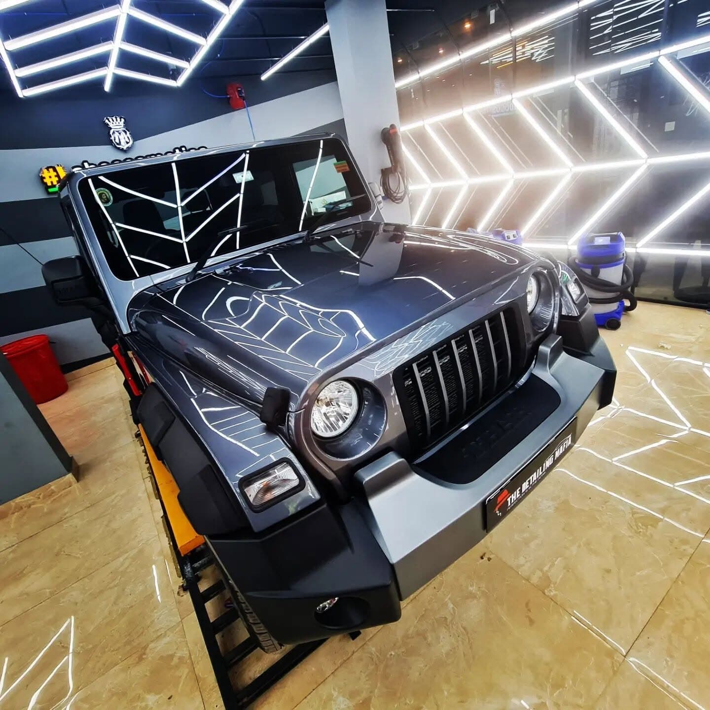 Mahindra Thar Roxx with paint protection film