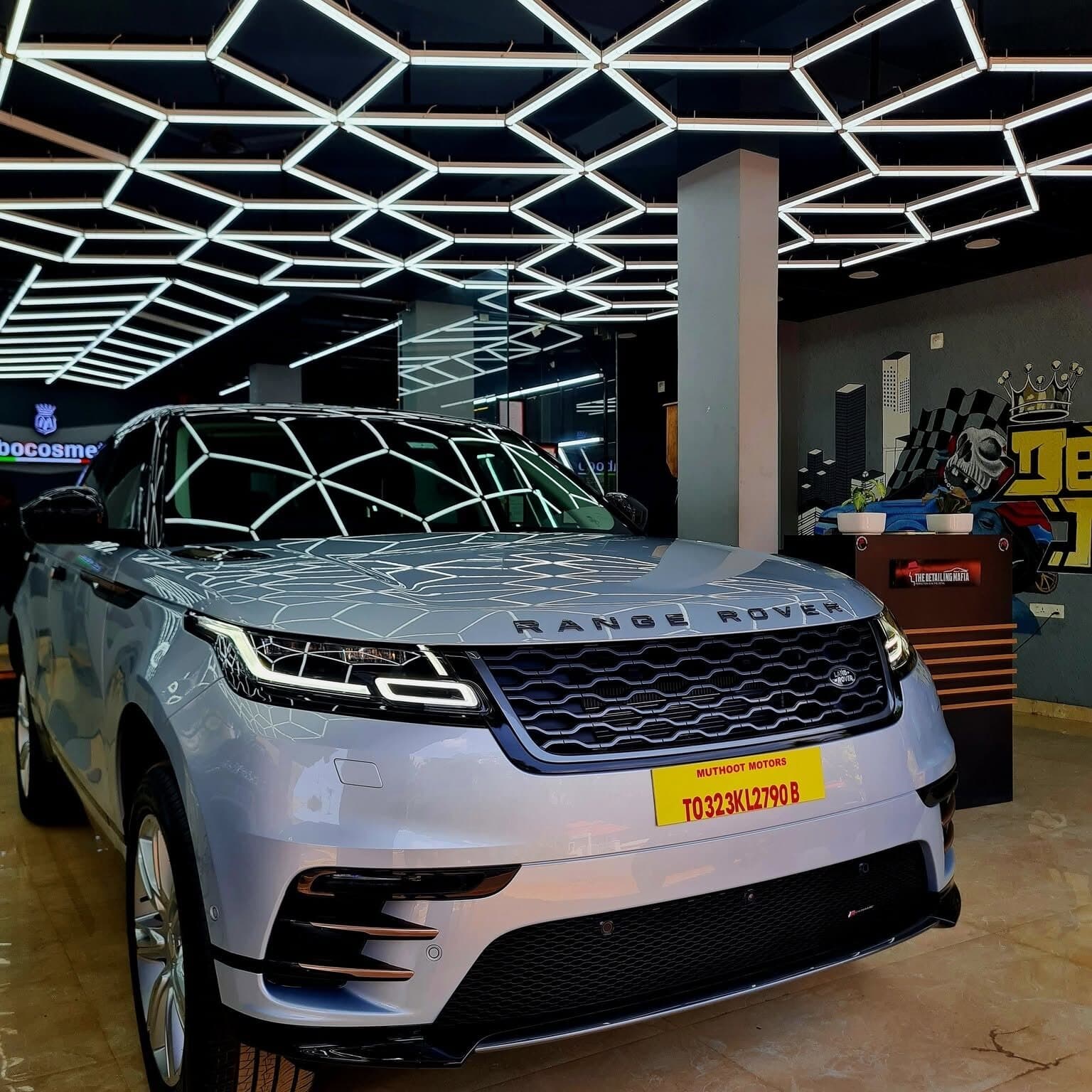 Range Rover Velar with a deep gloss finish